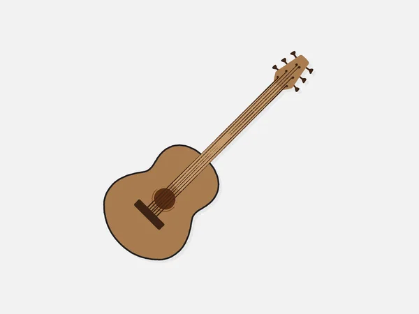 Vector Mão Desenhada Doodle Esboço Vermelho Guitarra Eletrônica Isolada Fundo —  Vetores de Stock