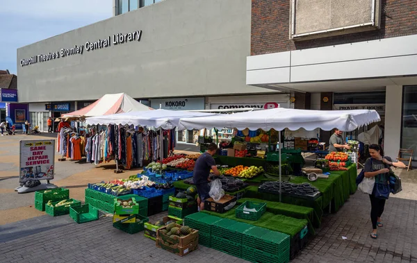 Bromley Greater London Kent Торговый Киоск Фруктами Овощами Бромли Хай Стоковое Фото