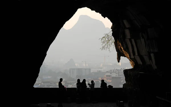 Diecai Guilin Guangxi Province China View Cave Path Summit Diecai — Stock Photo, Image