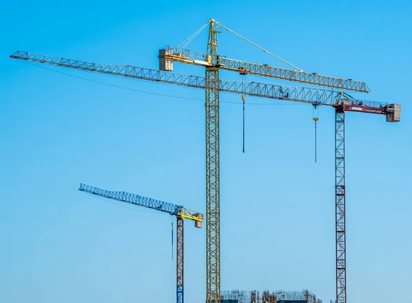 Guindaste Construção Guindaste Construção Local Construção — Fotografia de Stock