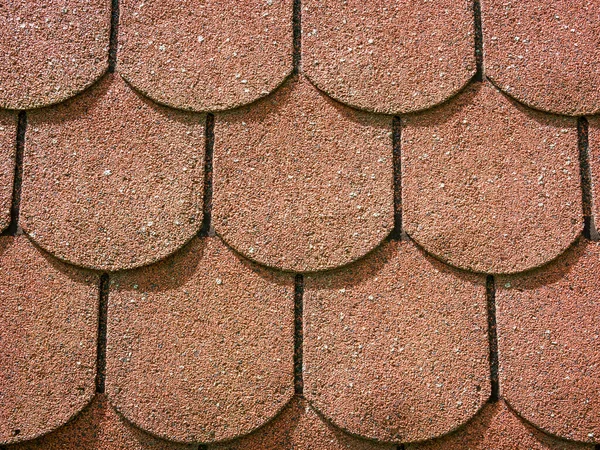 Zamknij Cegły Czerwone Dachówki Bezszwowy Wzór Dachu — Zdjęcie stockowe