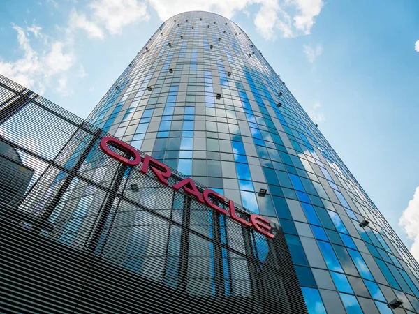 Bükreş Romanya 2020 Oracle Merkez Binası Bükreş Kahin Şirketinin Logosu — Stok fotoğraf