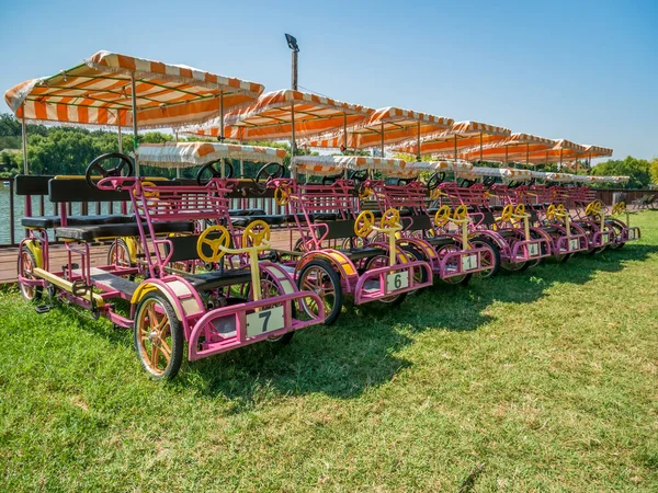 Four Wheel Sightseeing Tourist Carts Pedals — Stock Photo, Image