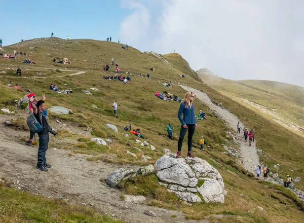 Busteni Romania 2020 Crowded Weekend Day Omu Peak Highest Peak — Stock Photo, Image