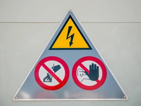 High voltage electrical hazard sign