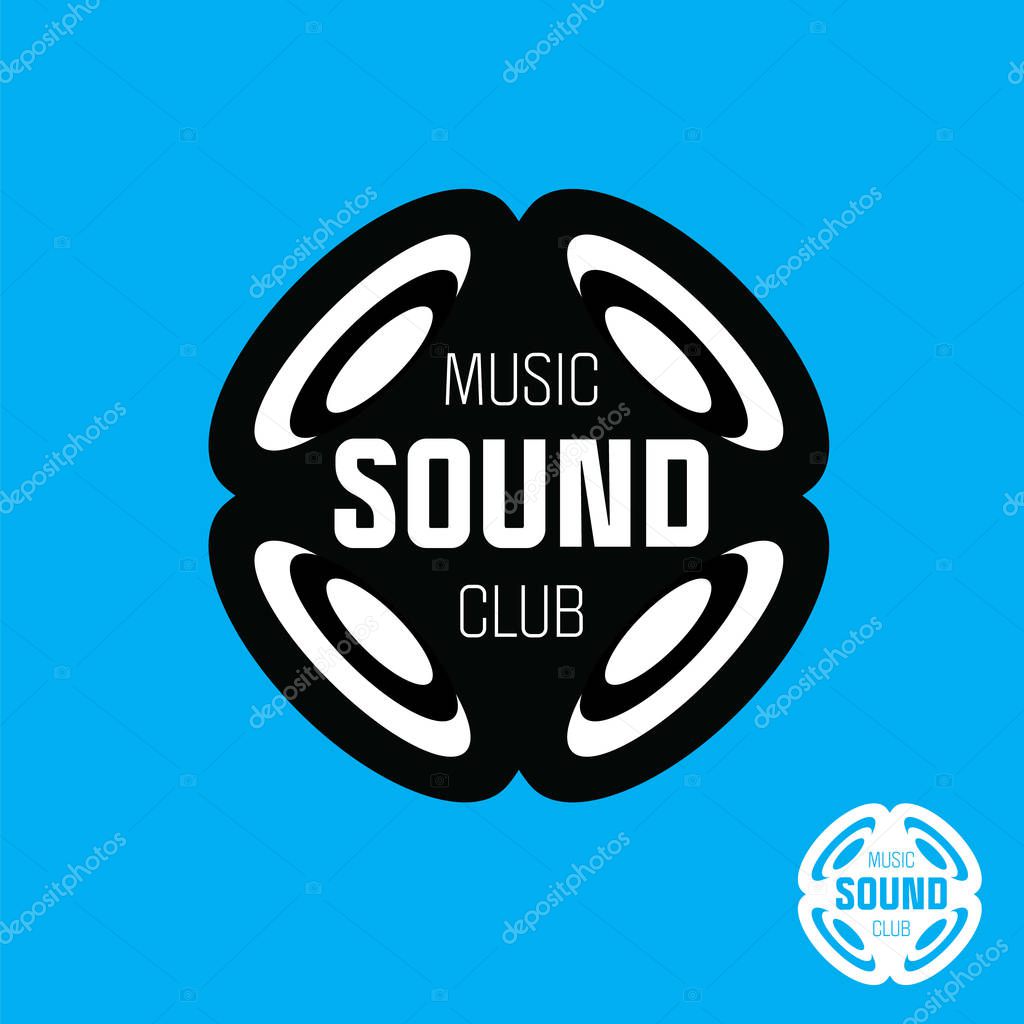 Sound logo design. Music acoustic logo. Identity.