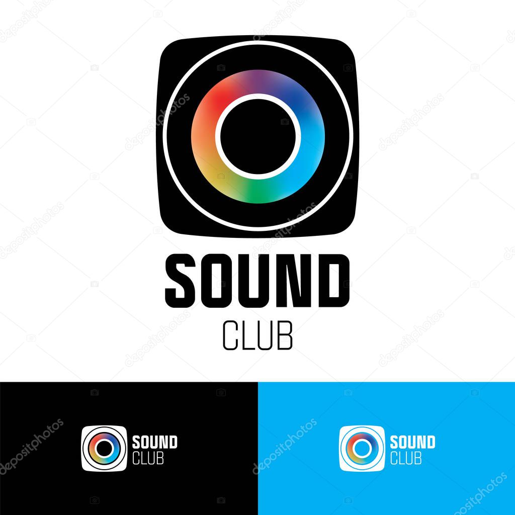Sound logo design. Music acoustic logo. Identity.
