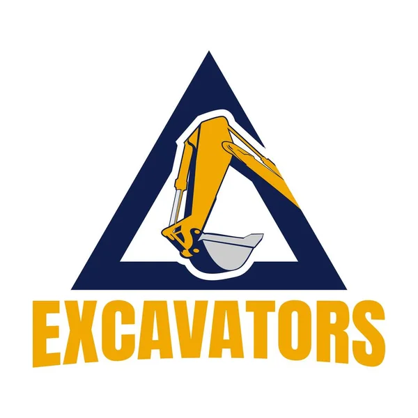 ekskavatörler logo ikonu tasarım vektörü