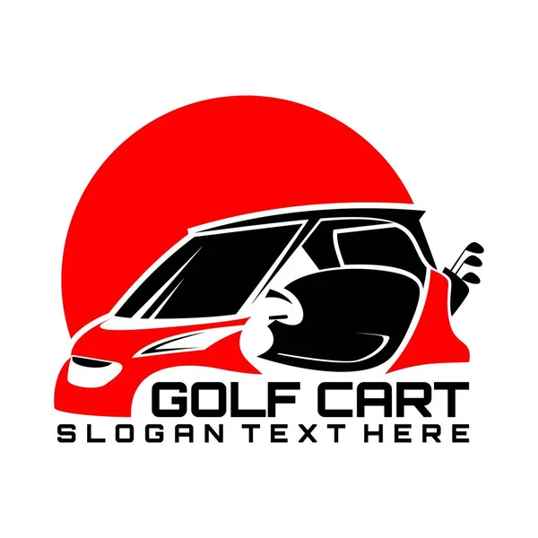 Golf Cart Logo Vektor Illustration — Stockvektor