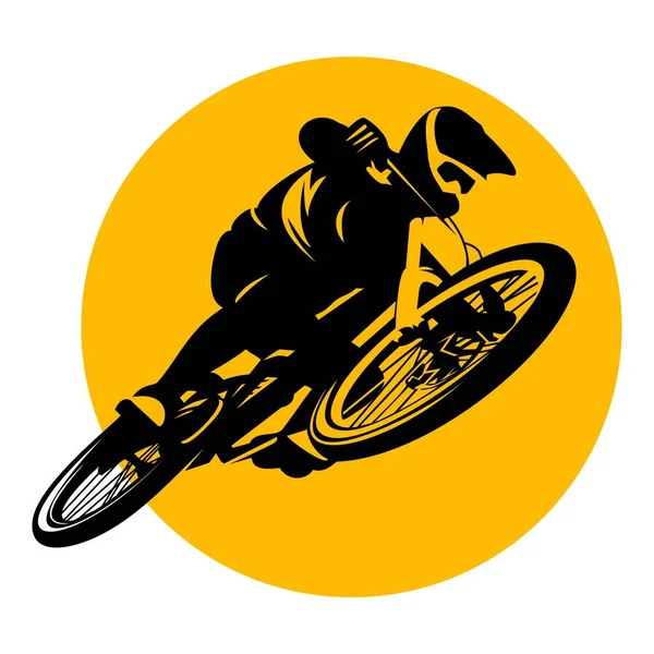 Mountainbike Fahrrad Logo Design Ikone Vektor — Stockvektor