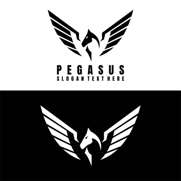 pegasus logo tasarımı ikon vektörü