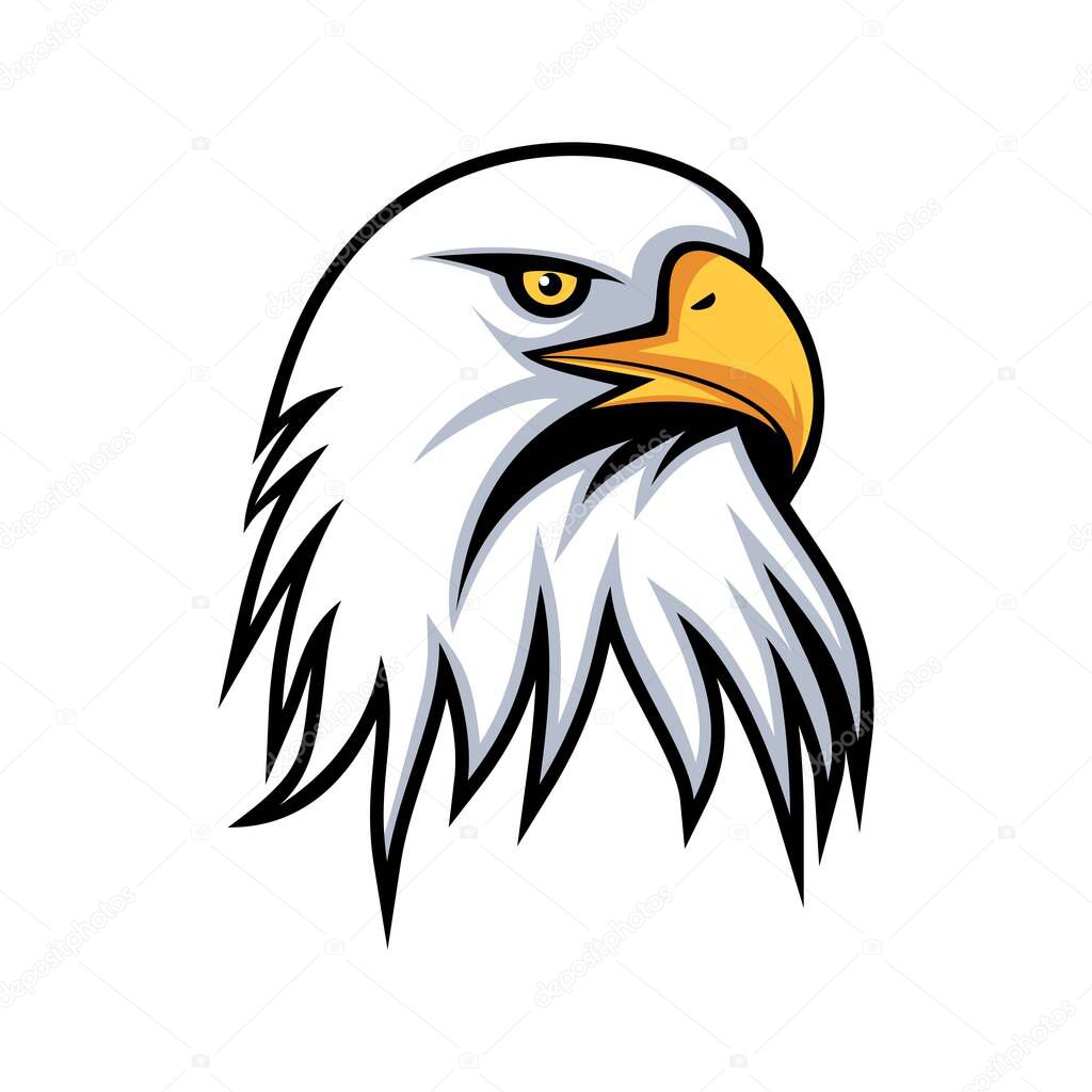 EAGLE HEAD LOGO DESIGN ICON ILLUSTRATION VECTOR