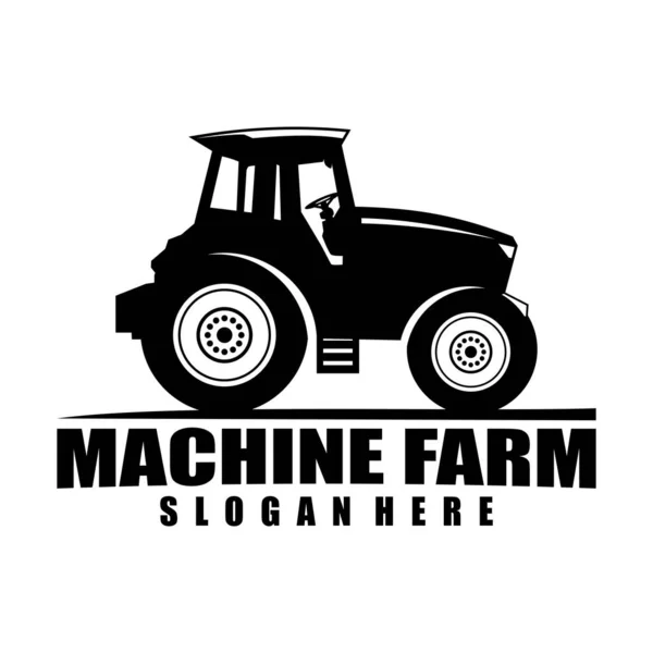makine çiftliği logo tasarım vektörü