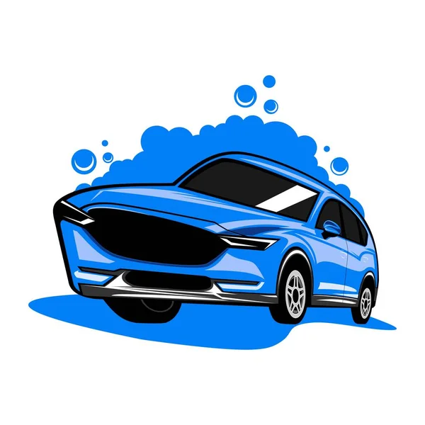 Car Wash Logo Design Concept Vector — Stock Vector