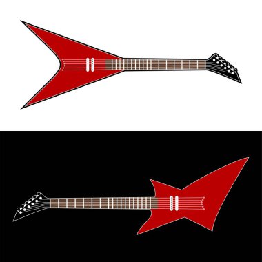 gitar tasarımı logo vektörü