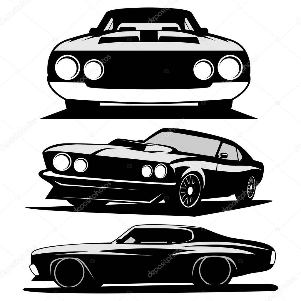 CAR CLASSIC DESIGN ICON VECTOR
