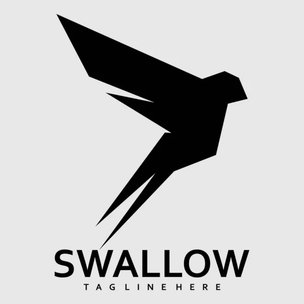 Swallow Design Logo Icon Vector — 图库矢量图片