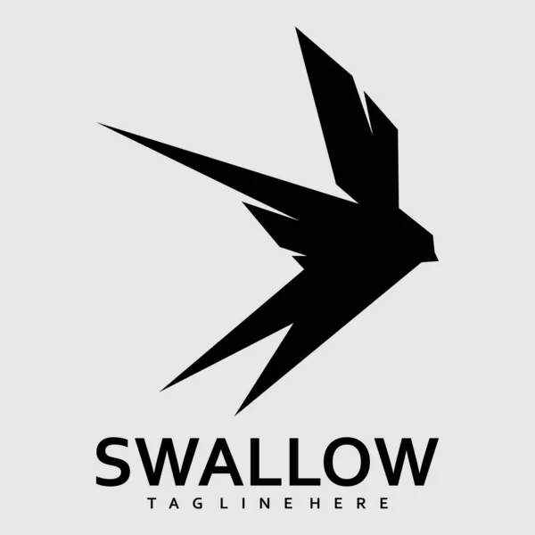 Swallow Design Logo Icon Vector — стоковий вектор
