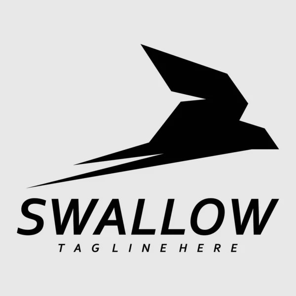 Swallow Design Logo Icon Vector — стоковий вектор