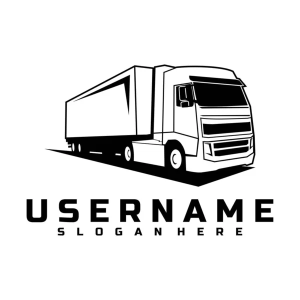 yarı kamyon logo tasarım vektörü