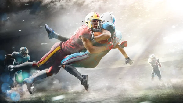 American football players in the action grand arena — Stock Photo, Image