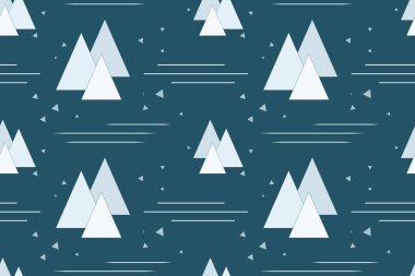 Kusursuz desenli soyut çizgi geometrik süsü. Açık beyaz, gri ve mavi kış arka planı. Kartpostal basmak, ambalaj kağıdı, kumaş, giysi, yatak tasarımı. Web sitesi için arkaplan.