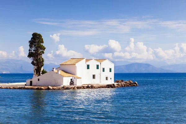 Vlacherna Manastırı Korfu Adası Yunanistan — Stok fotoğraf