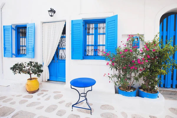 Hagyományos Görög Ház Homlokzat Görögország — Stock Fotó