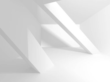 Soyut geometrik mimari arka planda beyaz gölgeler ile
