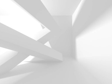 Soyut geometrik mimari arka planda beyaz gölgeler ile