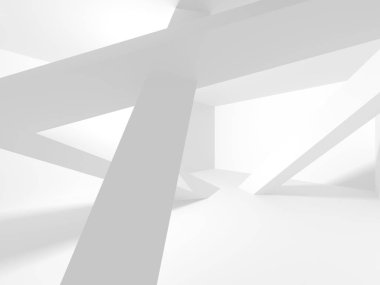 Soyut geometrik mimari arka planda beyaz gölgeler ile