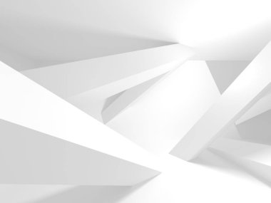 Soyut geometrik mimari arka planda beyaz gölgeler ile