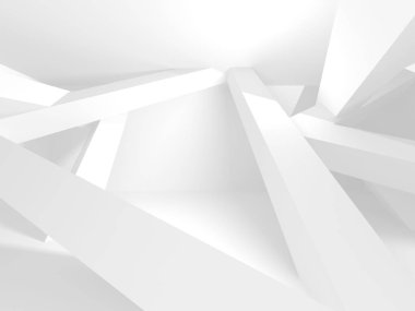 Soyut geometrik mimari arka planda beyaz gölgeler ile