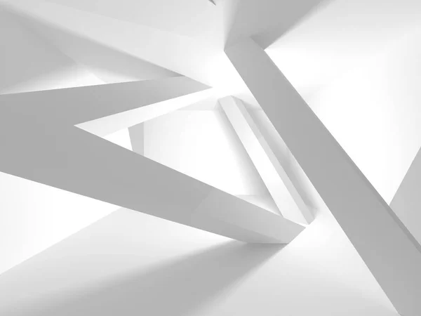 Astratto Sfondo Geometrico Architettonico Bianco Con Ombre — Foto Stock