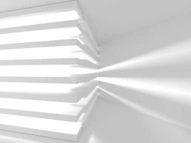 Soyut geometrik mimari arka planda beyaz gölgeler ile