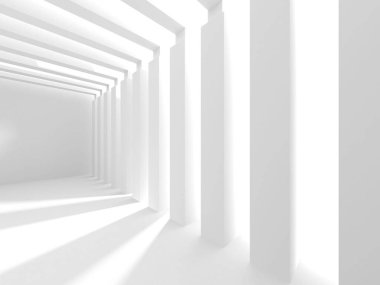 Soyut geometrik mimari arka planda beyaz gölgeler ile