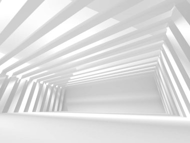 Soyut geometrik mimari arka planda beyaz gölgeler ile