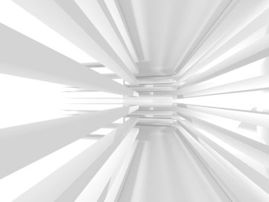 Soyut geometrik mimari arka planda beyaz gölgeler ile