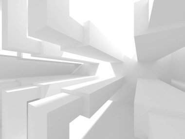 Soyut geometrik mimari arka planda beyaz gölgeler ile