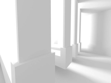 Soyut geometrik mimari arka planda beyaz gölgeler ile