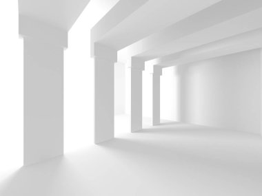 Soyut geometrik mimari arka planda beyaz gölgeler ile