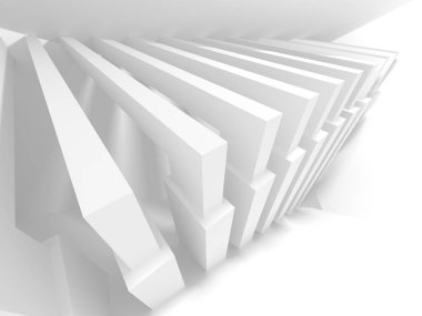 Soyut geometrik mimari arka planda beyaz gölgeler ile