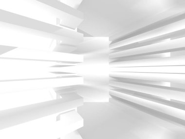 Soyut geometrik mimari arka planda beyaz gölgeler ile