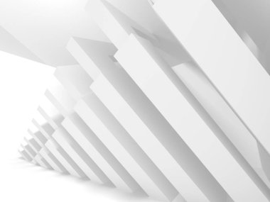 Soyut geometrik mimari arka planda beyaz gölgeler ile