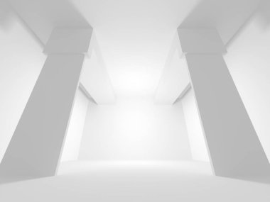 Soyut geometrik mimari arka planda beyaz gölgeler ile