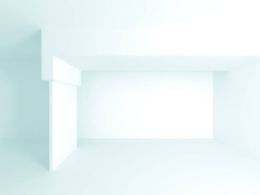 Beyaz yeşil gölgeler ile soyut geometrik mimari arka plan