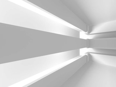 Soyut geometrik mimari arka planda beyaz gölgeler ile