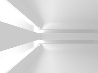 Soyut geometrik mimari arka planda beyaz gölgeler ile