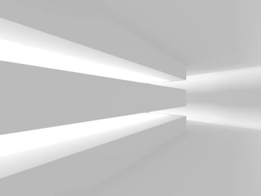 Soyut geometrik mimari arka planda beyaz gölgeler ile