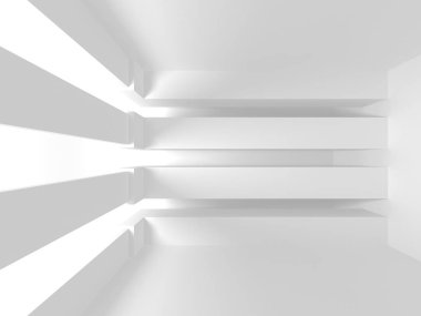 Soyut geometrik mimari arka planda beyaz gölgeler ile